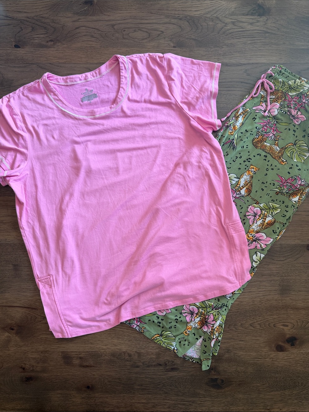 Cuddl Duds Women's Capri Short Sleeve Pajama Set XL